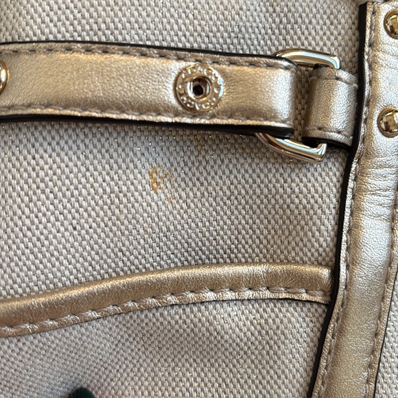 COACH Natalie Beige and gold shoulder tote bag - Picture 3 of 13